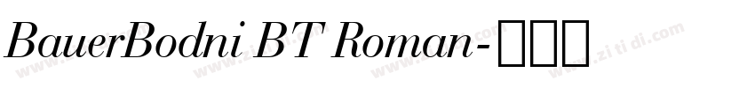 BauerBodni BT Roman字体转换